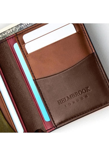 Dayton Hakiki Deri Kahve Plus Color Erkek Ince Tasarım Çok Bölmeli Rfid Korumalı Cüzdan Kahverengi