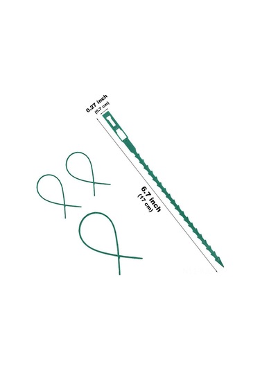 Gajeena 17cm Ayarabilir Bitki Bağlantı Bandı - Plastik, Yeniden Kullanılabilir, 50 Adet - Bahçe Ve Seralar İçin Bitki Sabitleme Kordeli