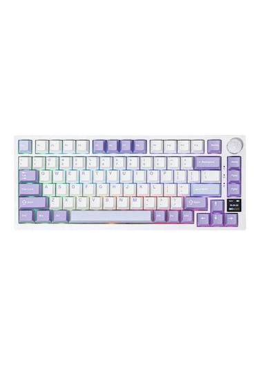 Ajazz Ak820 Pro White Purple Gift Switch Rgb Kablosuz Hotswap Mek