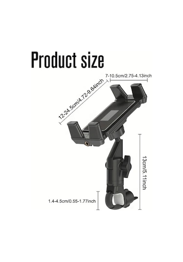 Honeybeeshop Yeni Tablet Tutucu Telefon Tutucu Black Mikrofon Standı Bariyer Ve Gidon İçin 4 7 İla 13 Inç Ekran