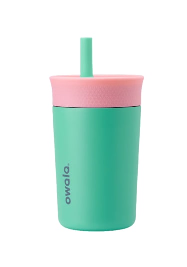 Owala 12 Oz 355 Ml Kids Pipetli Çift Katmanlı Paslanmaz Çelik Termos Sızdırmaz Kapak Turkuaz