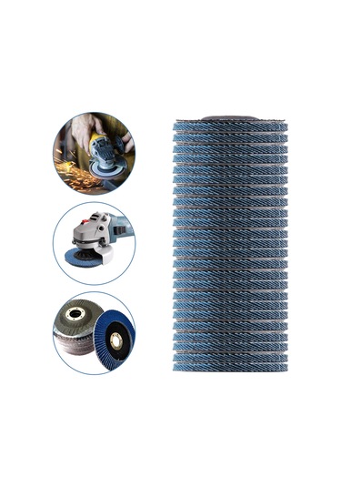 Mufunye Zirkonyum Alümina Aşındırıcı 10'lu Paket - 4.5" Açılı Taşlama İçin Mavi Flap Diskler