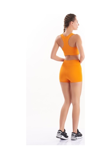 Josejuan Kadın Mini Spor Şort Tayt Yüksek Bel Sıkılaştırıcı 7400-turuncu Turuncu