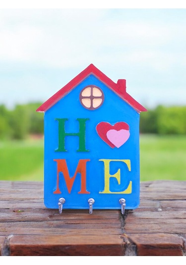 Kendin Boya Ev Anahtar Askısı,2 Farklı Fırça Ve 6lı Akrilik Boya