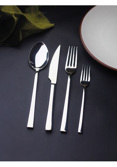 İnci 6 Kişilik 24 Parça Çatal Kaşık Bıçak Takımı Metal