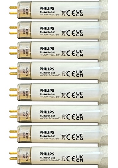 8 Adet Philips 8w 765 Beyaz Işık 6500k G5 Duylu T5 Floresan