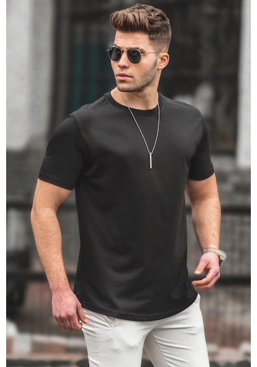Madmext Madmext Siyah Erkek Tişört 4951-Siyah