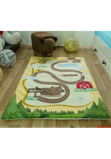 Zooturak Peluş Çocuk Matı Ayı Pekuta 100cm x 150cm