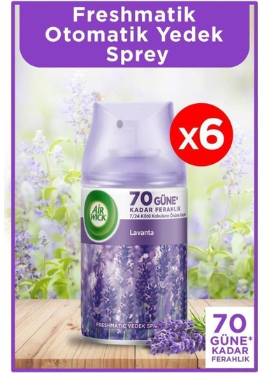 Air Wick Oda Kokusu Freshmatic Makine Yedek Spreyi Lavanta X 6 Adet Lavanta
