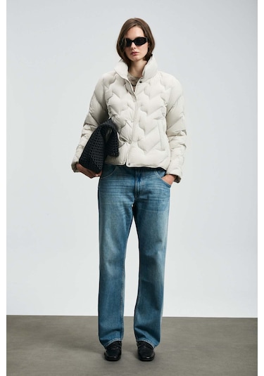 Lufian Desert Ekru Kadın Mont 122120043 Ekru