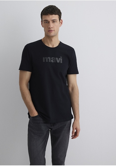 Mavi - Mavi Logo Baskılı Siyah Tişört 065199-900-Siyah