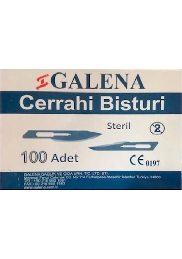 Galena Bistüri Ucu - No 15 - 100 Adet - 1 Paket
