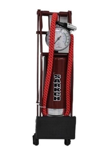 Sıladanal Basınç Göstergeli Ayak Pompası Araba Bisiklet Motor Lastik Pompası Siyah