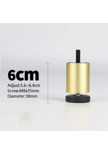Suntek Magideal 4 Adet Alüminyum Alaşımlı Mobilya Ayakları Altın-6cm