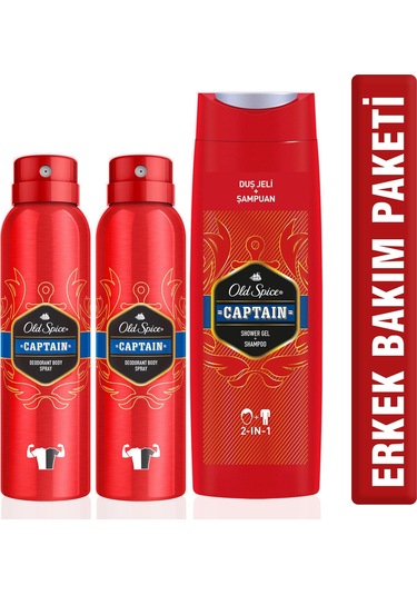 Old Spice Duş Jeli 400 ML + Sprey Deodorant 2 x 150 ML