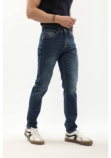 Erkek Normal Kalıp Regular Jean Pantolon Mavi