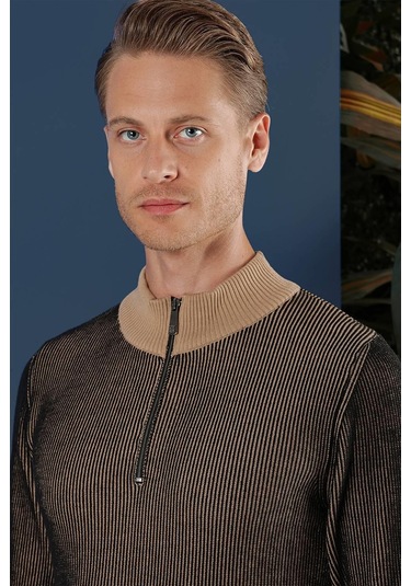 Tr 859 Slim Fit Camel Klasik Triko CAMEL