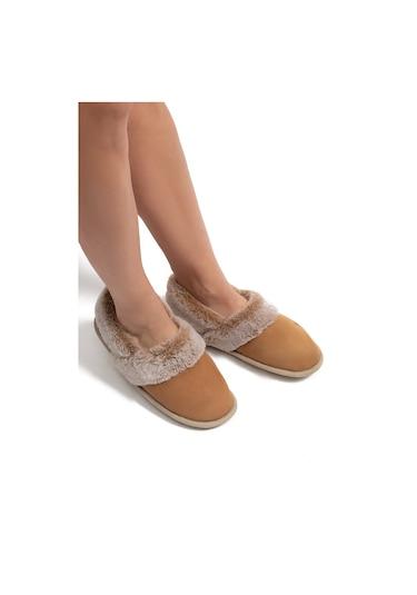 Niki Kadın Ev Ayakkabısı Koyu Bej 37/41 9508688