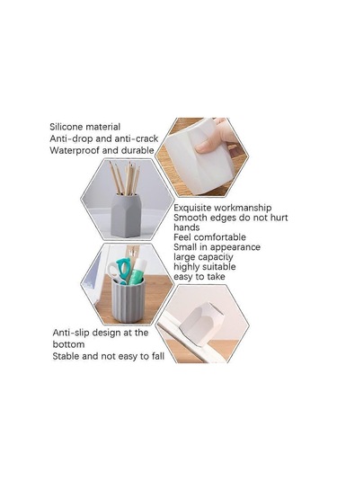 Ganzhoushop Masaüstü Basit Kozmetik Kalem Saklama Öğrenci Kalem Tutucu Kırtasiye Kutusu