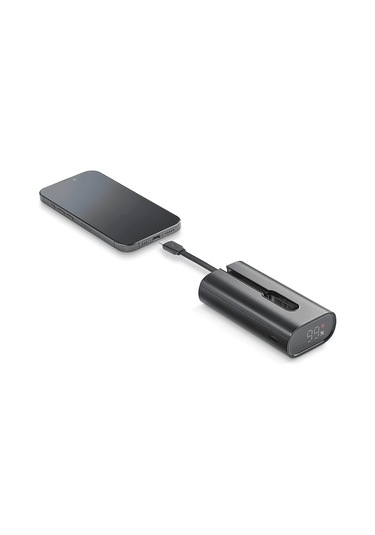 Cellularline LCD Ekranlı Entegre Type-C Kablolu Input + Output 10.000 Mah Powerbank