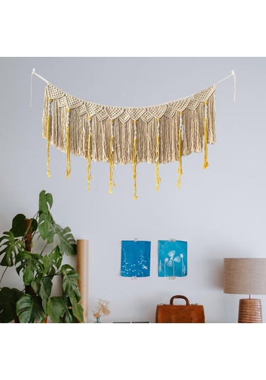 Suntek Magideal Makrome Duvar Asılı Boho Sanatı Zemin Saçak Püskül