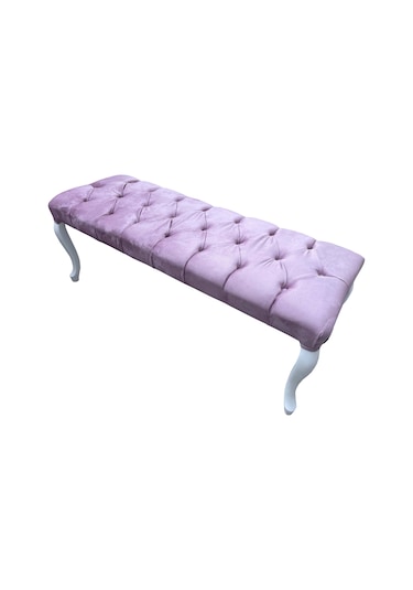 120 cm Lükens Ayaklı Puf (Bench) Ağaç İskelet-Kapitoneli