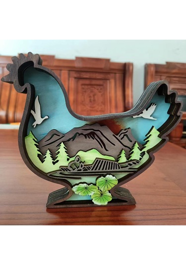 Homyl Tavuk Heykeli El Sanatları Dekoratif Masa Süsü Tezgah