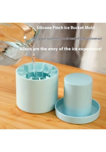 Zhanglei001 Sarı Hızlı Donan Silikon Buz Kalıbı - Kolay Kullanım Dayanıklı Küp Kova Sütun Bardağı 3 Renk Sarı