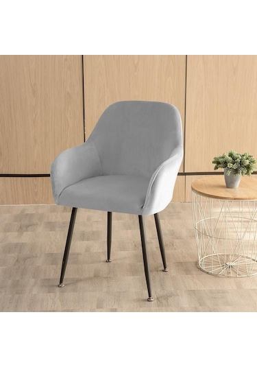 Tavuskuşu Mavisi Kadife Streç Koltuk Kapak Elastik Düz Renk Yemek Sandalyesi Kapakları Ev Dekor Yıkanabilir Yüksek Kol Dayama Ofis Koltuğu Slipcovers