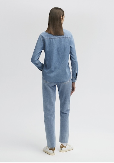 Mavi - Merida All Blue İndigo Mavisi Jean Gömlek 1210662-86492 Mavi