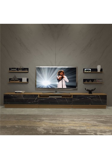 Decoraktiv Trendstyle 270rs Mdf Tv Ünitesi Tv Sehpası Pera - Siyah Mermer