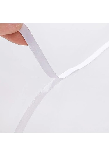 Vkemall Beyaz Poliester Pencere Sineği 150x150cm - Kalın Kenar, Otomatik Yapışkan, Sade Görünüm, Ev Kullanıma Uygun, 65g Ağırlık