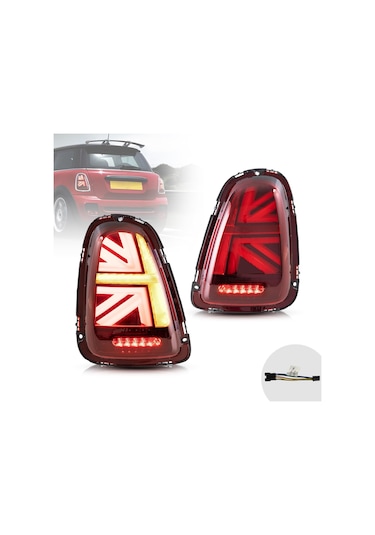 Autogp Mini Cooper R56 Stop Lambası Ledli British Flag 2008 / 2014 Kırmızı