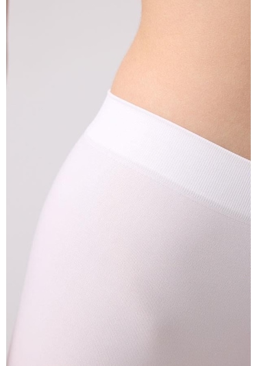 Cottonhill Premium - Kadın Beyaz Ultra-rahat Seamless Boxer Beyaz