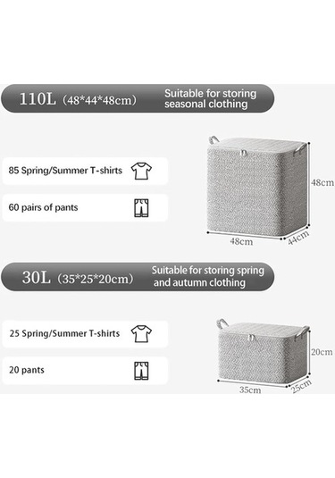 Unimarket Taşınabilir Katlanabilir Saklama Torbaları, Ev Dokuma Olmayan Fermuar Saklama Çantası, Giysi Saklama Kutuları, Saplı Istiflenebilir Dolap Organizatör Saklama Kabı, Noel Sıralama Sa 9kb657