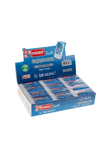 Mikro Silgi 2b-24tr Beyaz Soft 24'lü Paket