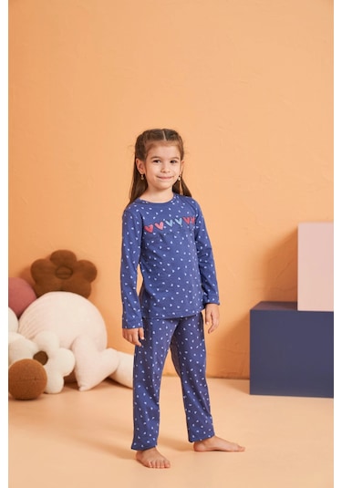 Modadua Pjs 28082 Çocuk Pijama Takım Mavi