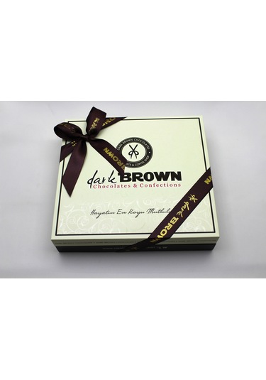 Dark Brown Hediye Çikolata Badem Drajeli El Yapımı Gerçek Çikolata 20 Adet