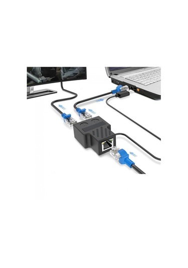 2 Port Rj45 Ethernet 100 Mbps Splitter Rj45 Ayırıcı 1 Giriş 2 Çıkış