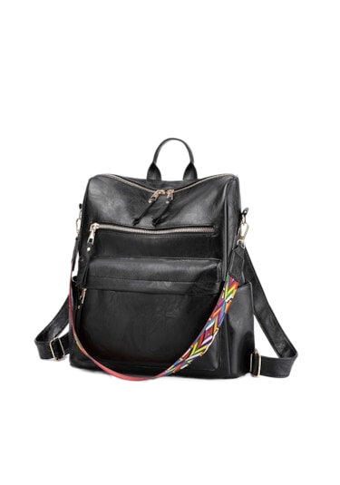 Kadın Vintage Sırt Çantası-siyah Siyah