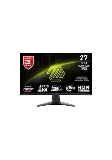 Msı Mag 276cxf 27'' Fhd Curve Rapıd Va 280hz 0.5ms Gtg Adaptıve