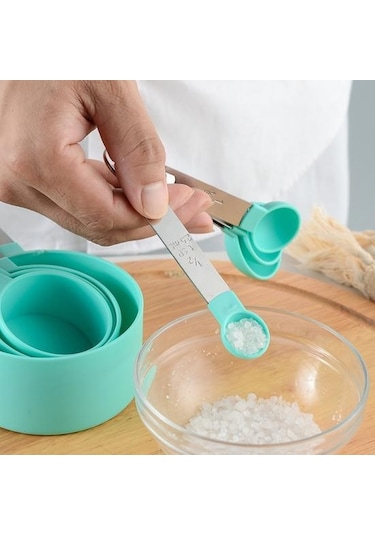 Kırmızı 4 Adet/takım Yeniden Kullanılabilir Ölçüm Çay Kaşığı Çok Amaçlı Kullanışlı Iyi Kavrama Mezun Bardak Küçük