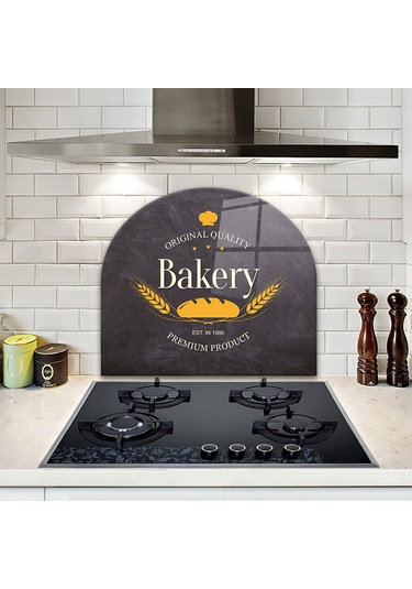 Decorita Cam Ocak Arkası Koruyucu | Oval Şekilli | Bakery Premium