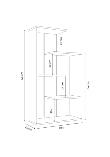 Luma Kitaplık Beyaz Meşe Beyaz - Meşe