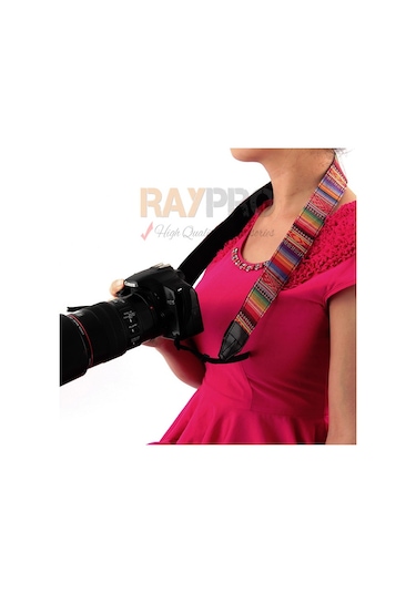 Raypro Likya Desenli Askı Omuz Boyun Askısı Canon Nikon Sony Fuji