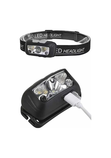 Ayarlanabilir Kafa Lambası Type-c Şarjlı Kompakt Kamp Lambası Çoklu Renk