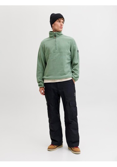 Jjalpes Half Zıp Fleece Polar Ceket Aw25 Laurel Wreath Yeşil