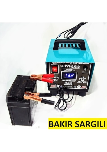 Tuğra TGR20 Bakır Sargılı 12V 20A Dijital Akü Şarj Cihazı