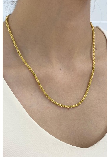 Zümrüt Sarraf 14 Ayar Altın Halat Zincir Kolye 5 G 38659345