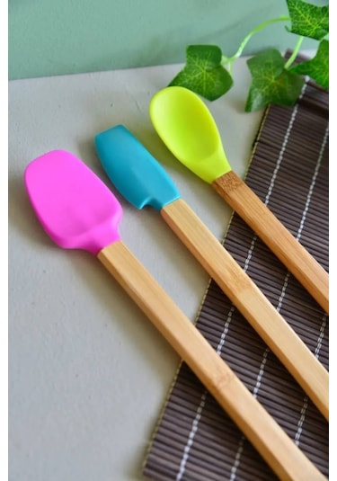 Silver Crest SPT-03 Uzun Bambu Spatula Seti 3'lü